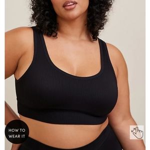 Torrid Lightly Lined Seamless Rib Scoop Bralette